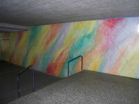 Pausenhof/Wand marmoriert